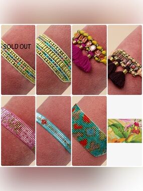 POWDER Limited Edition Beaded Bracelets & Gift Pillow Box Your Choice of one